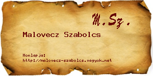 Malovecz Szabolcs névjegykártya